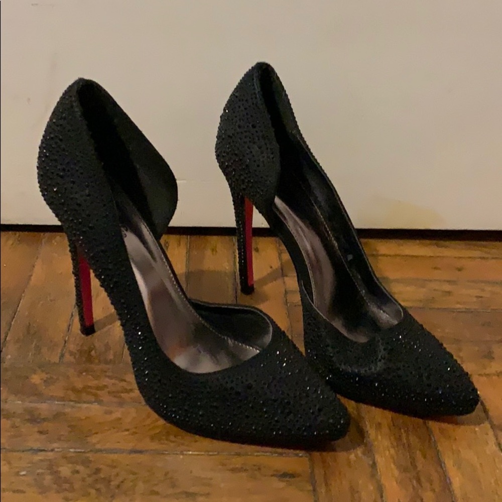 Black sparky heels
